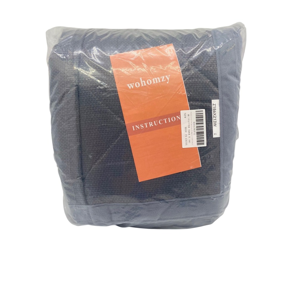 Wohomzy Thermal Insulated Door‎ Curtain 73x84 Gray Diamond Quilted No Magnetic - Picture 10 of 12